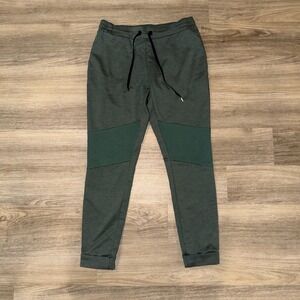 On Running Mens Jogger Pants Green Stretch Active Drawstring Size L